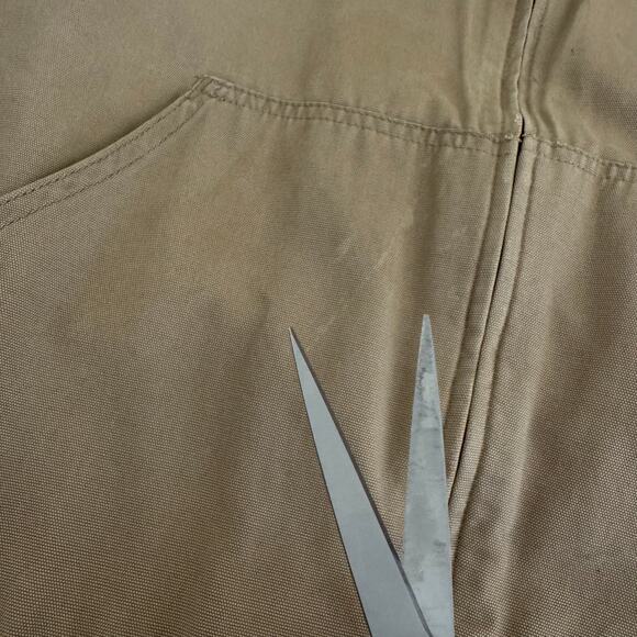 Carhartt Jacket Men;s 2XL J189 Tan Full Zip Bomber Coat Big & Tall Preowned READ - Picture 11 of 16